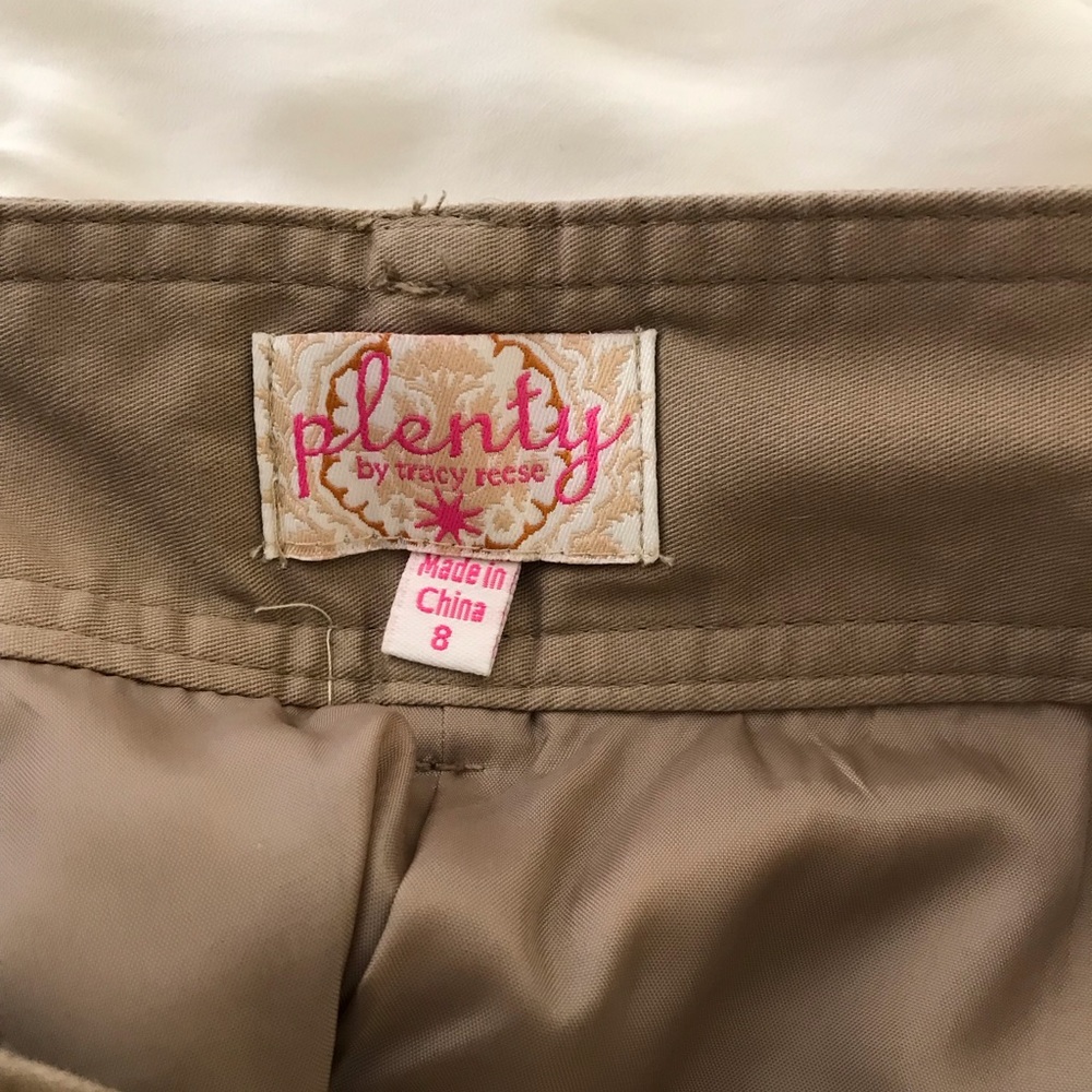 Plenty By Tracy Reese Women Brown Casual Skirt No Belt Khaki Style Cotton Size 8 - Picture 8 of 9